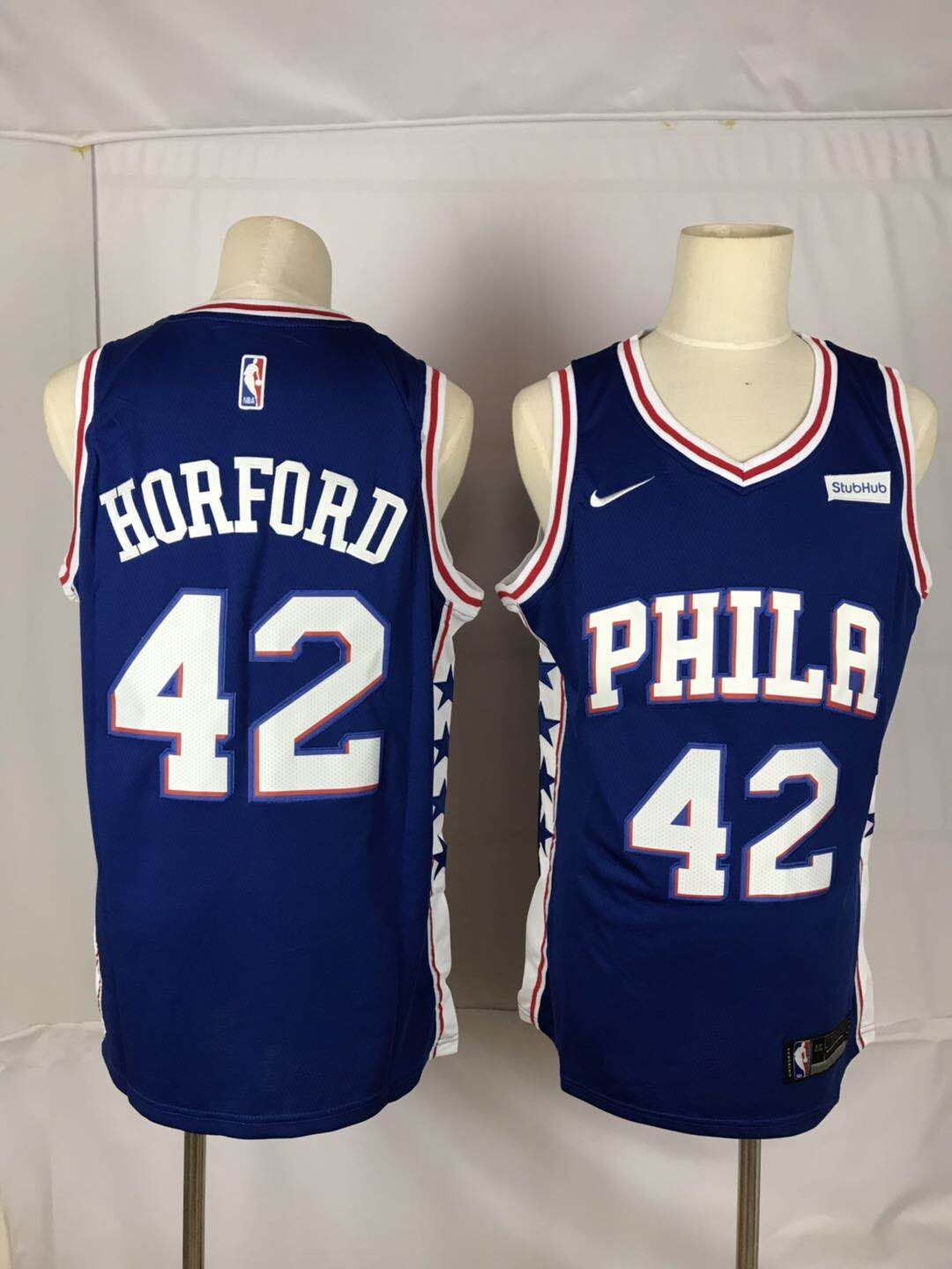 Men Philadelphia 76ers 42 Horford Blue Nike New NBA Jerseys